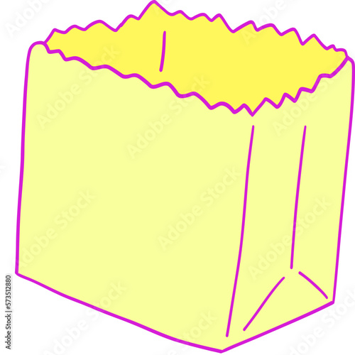Yellow paper bag