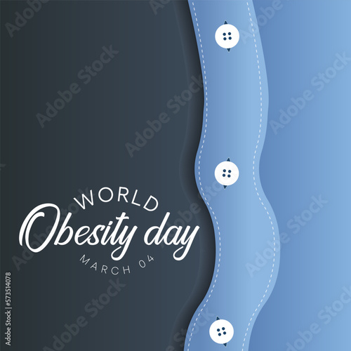 World Obesity day is observed every year on March 4, with the view of promoting practical solutions to end the global obesity crisis. Vector illustration