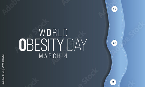 World Obesity day is observed every year on March 4, with the view of promoting practical solutions to end the global obesity crisis. Vector illustration