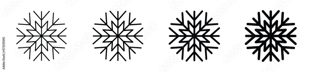Snowflake icons set. Snowflake icons vector. Snow symbol collection. Snow in winter at christmas symbol, vector illustration Snowflake icons set. Snowflake icons vector. Snow symbol collection. Snow in winter at christmas symbol, vector illustration