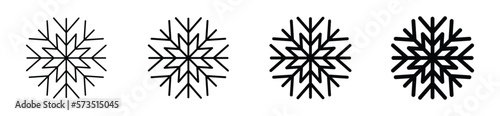Snowflake icons set. Snowflake icons vector. Snow symbol collection. Snow in winter at christmas symbol, vector illustration