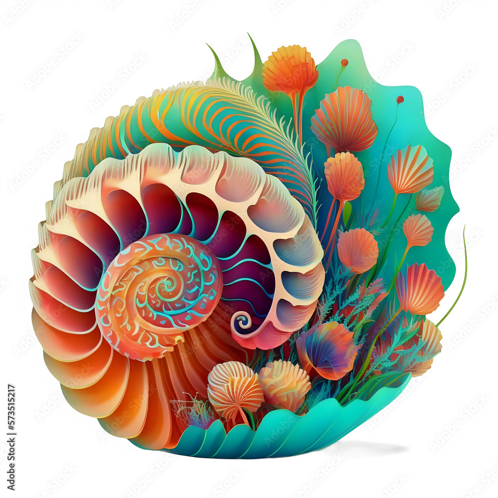 colorful seashell colorful seashell