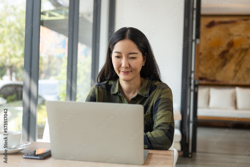 woman work using computer hand typing laptop keyboard contact us.student study learning education online.adult professional people chatting search at office.concept for technology device business