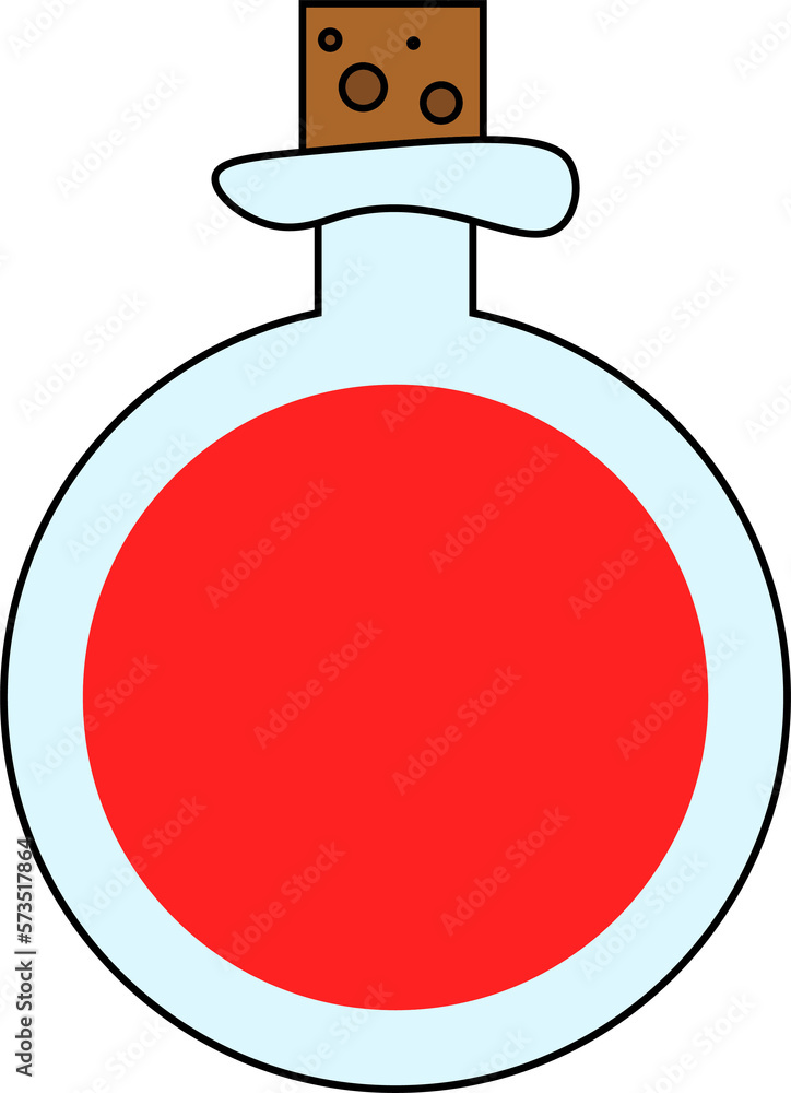 potion bottle design illustration isolated on transparent background potion bottle design illustration isolated on transparent background