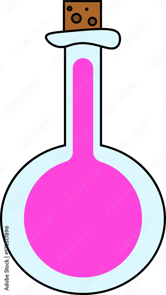 potion bottle design illustration isolated on transparent background potion bottle design illustration isolated on transparent background
