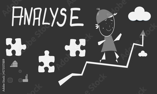 Analyse Unternehmen Wirtschaft Business Kreide Kreidetafel Stift