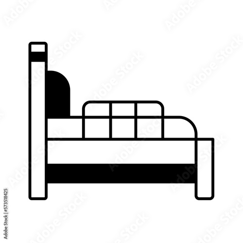 Ambulance cot Vector Icon
