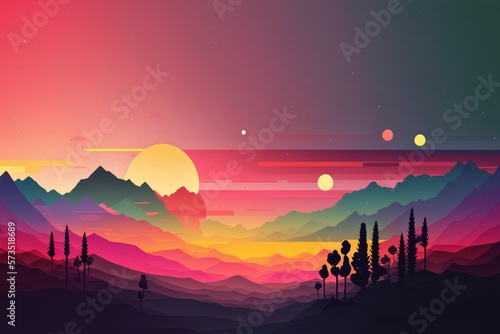 Colorful and abstract background illustration © MartinG