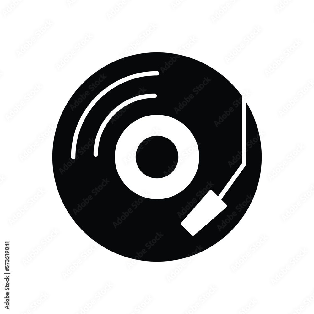 vinyl record turntable icon, audio vector, turntable illustration vinyl record turntable icon, audio vector, turntable illustration
