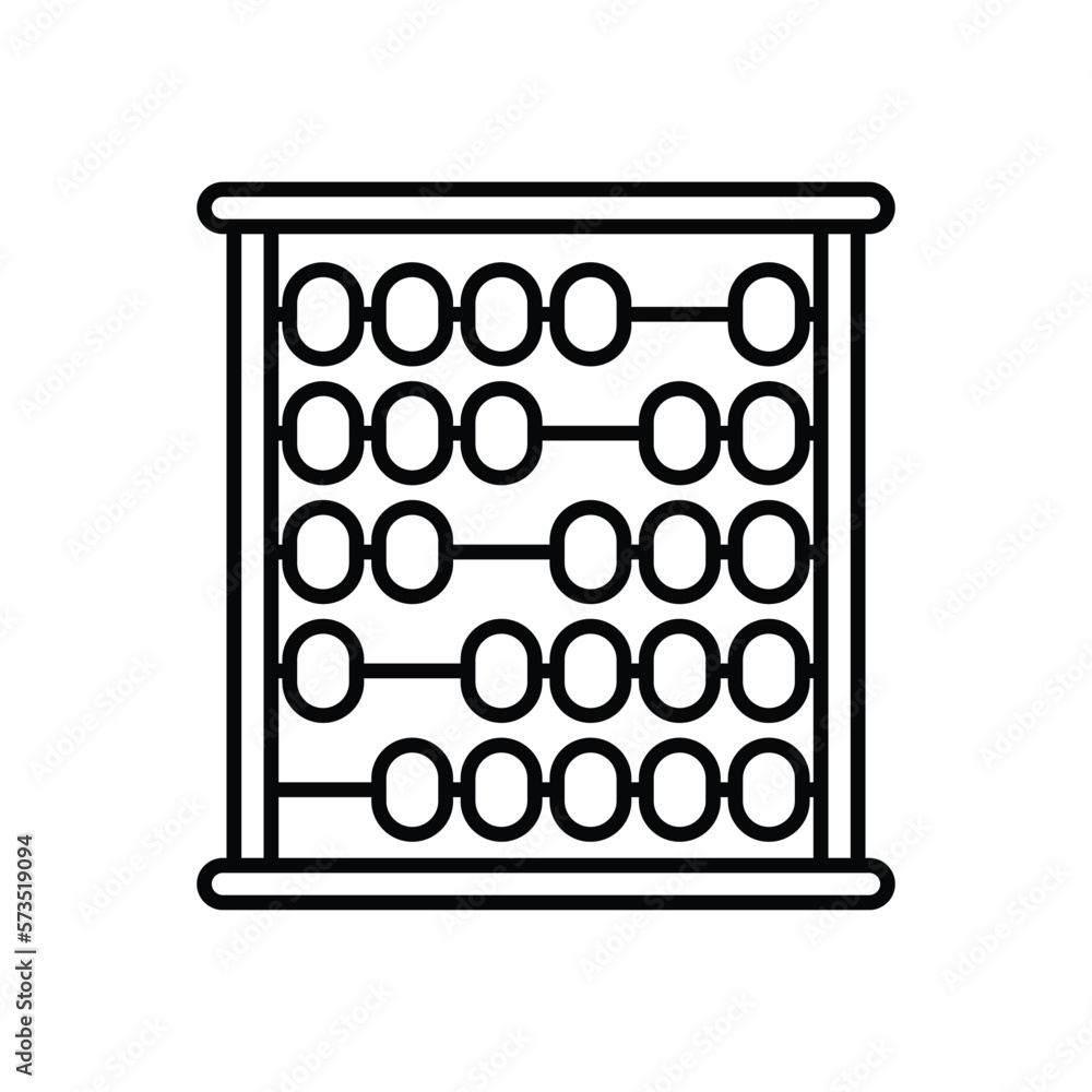 abacus icon, mathematical vector, math illustration abacus icon, mathematical vector, math illustration