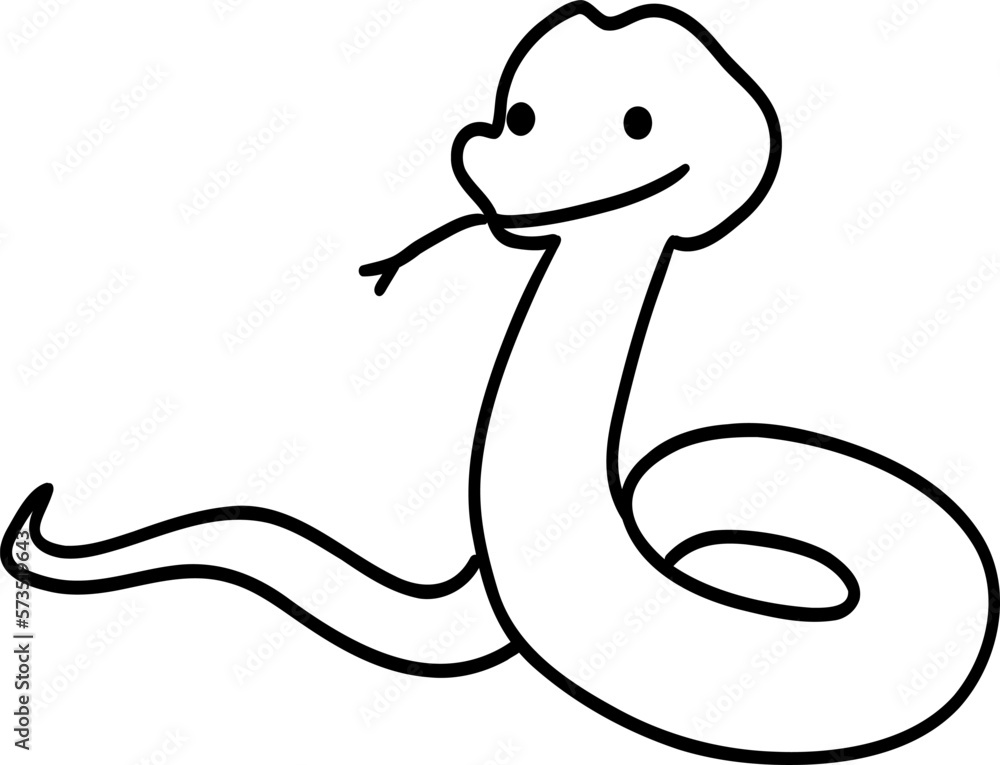 Fototapeta premium doodle snake