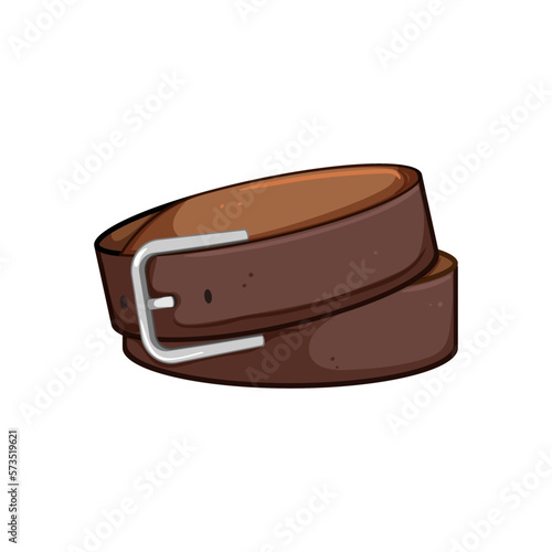 style leather belt cartoon vector illustration