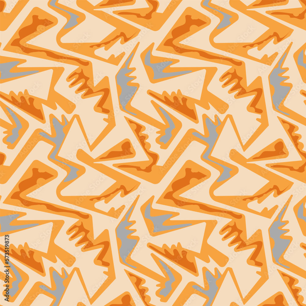 Fototapeta premium Seamless unusual colorful abstract pattern with wave shapes