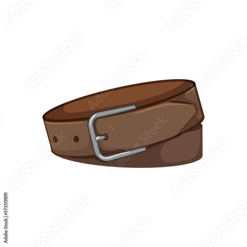 fashion leather belt cartoon vector illustration