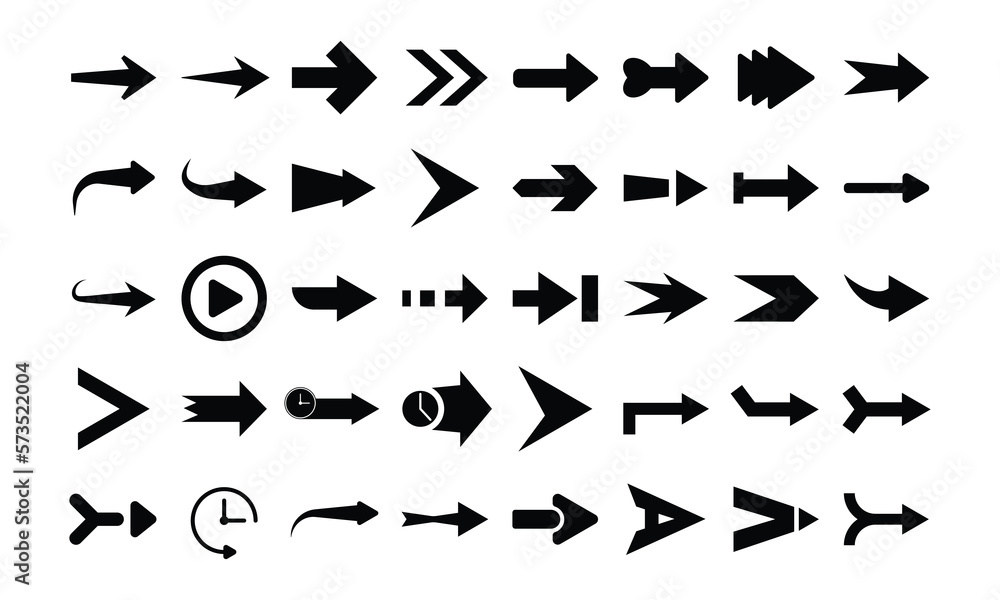arrow key set vector, left arrow, right arrow, navigaiton, next button vector illustration