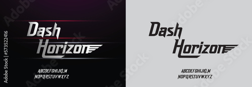 Dash Horizon, Modern Sport Fonts. Typeface Tech style fonts for technology, digital, movie, logo design. Alphabet Collections