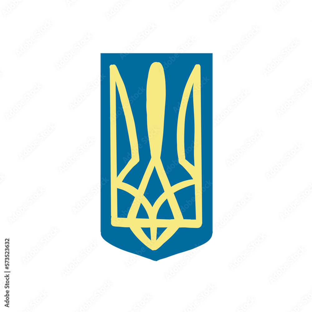 Ukraine national flag and coat of arms, country map symbols viburnum, towel loaf, red beads separate elements drawn by hand separately on a white background Ukraine national flag and coat of arms, country map symbols viburnum, towel loaf, red beads separate elements drawn by hand separately on a white background