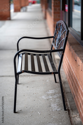bench in the city © Elizabeth C. Waters