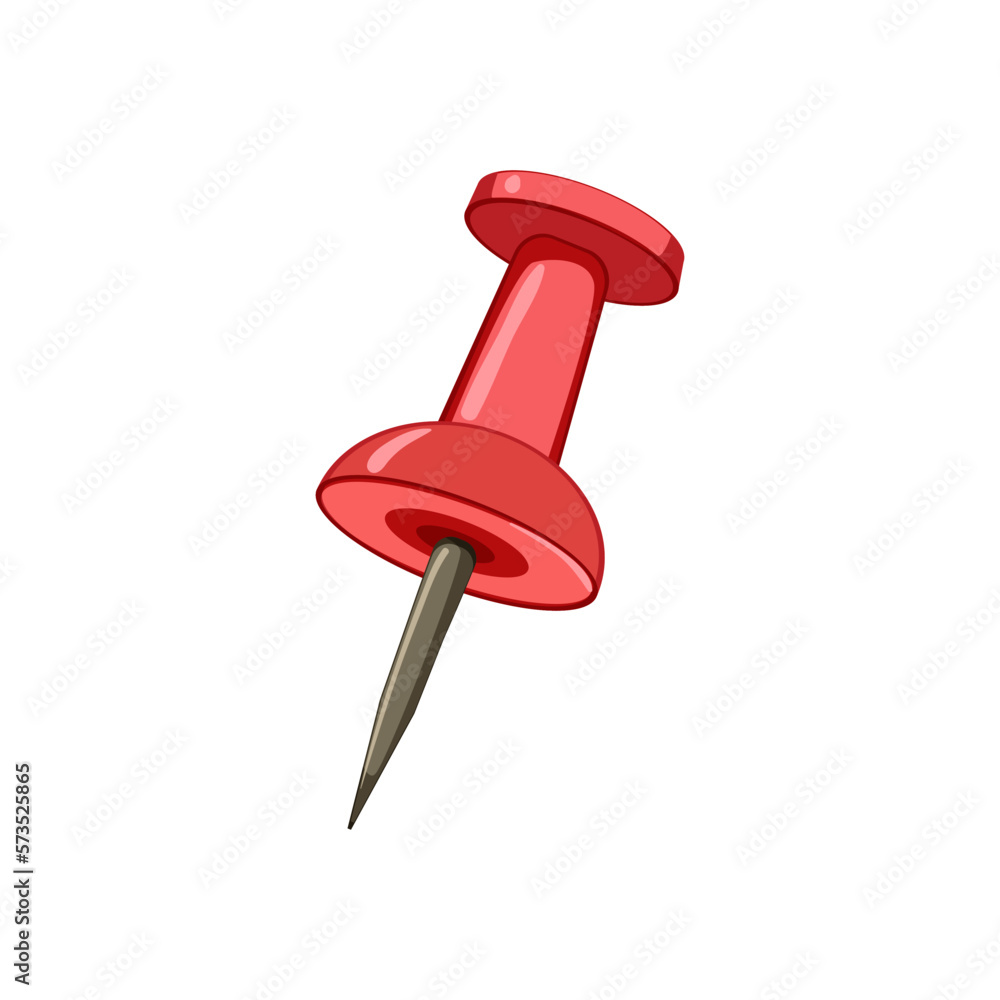 red push pin cartoon vector illustration red push pin cartoon vector illustration