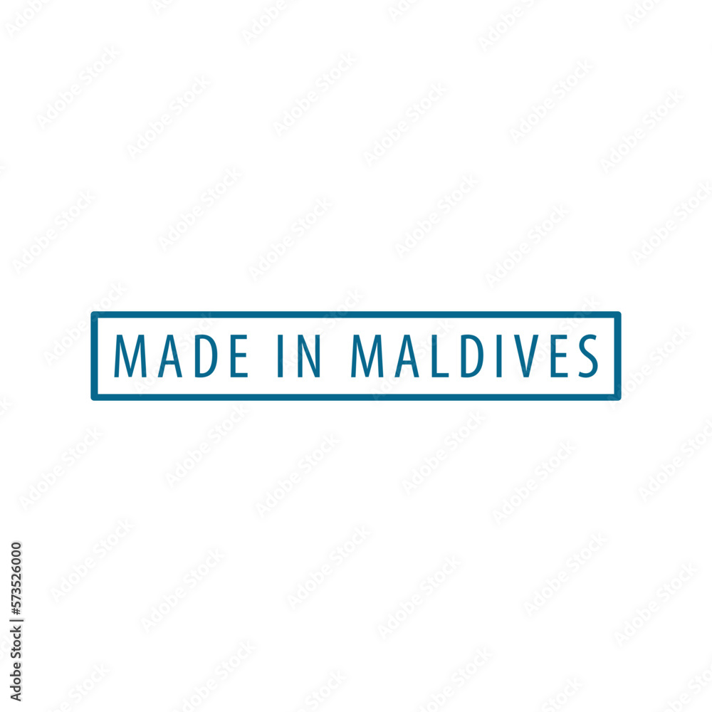 Fototapeta premium Made in Maldives icon vector logo design template