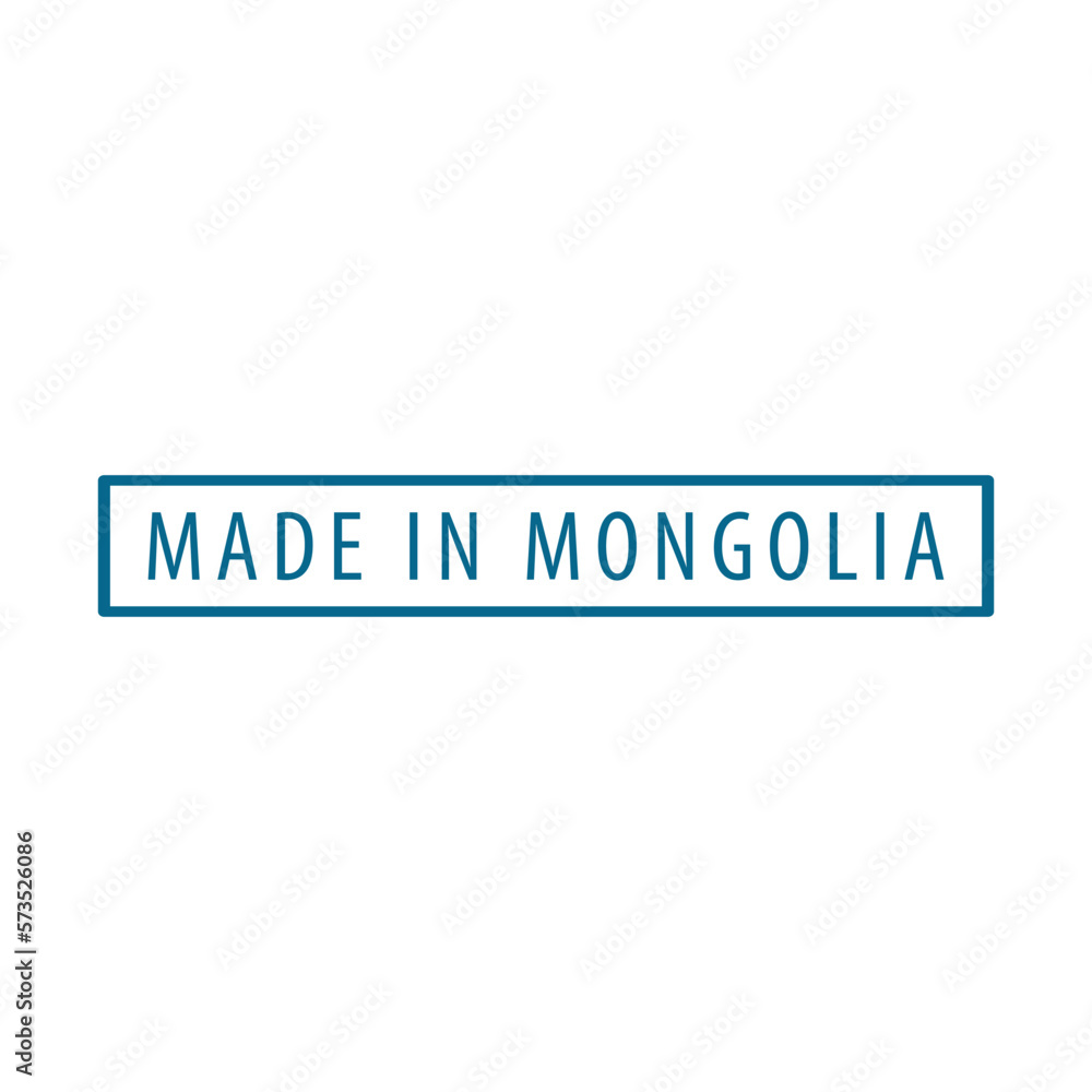 Fototapeta premium Made in Mongolia stamp icon vector logo design template