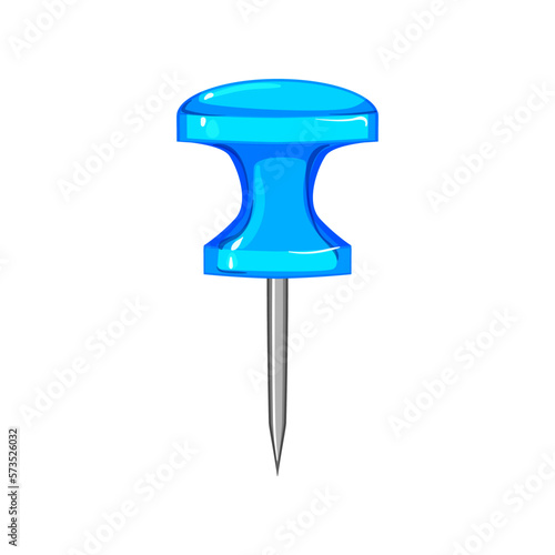 paper push pin cartoon vector illustration