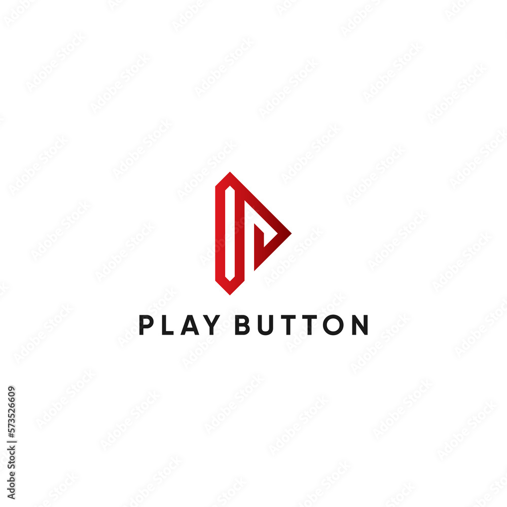 play button logo and letter P play button logo and letter P