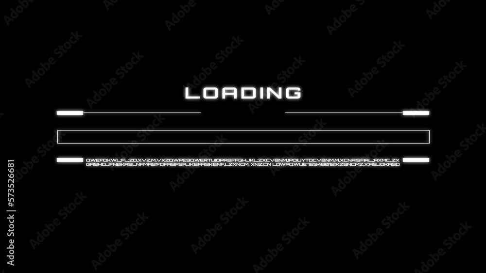 Loading scale. Video loading loop. Loading bar. Buffering circle ...
