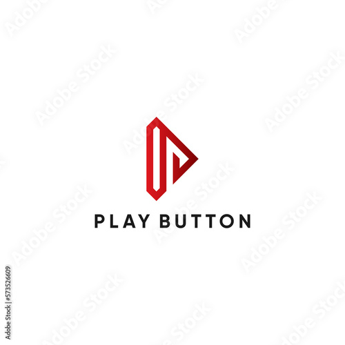 Free Download play button logo and letter P - GFXLoad
