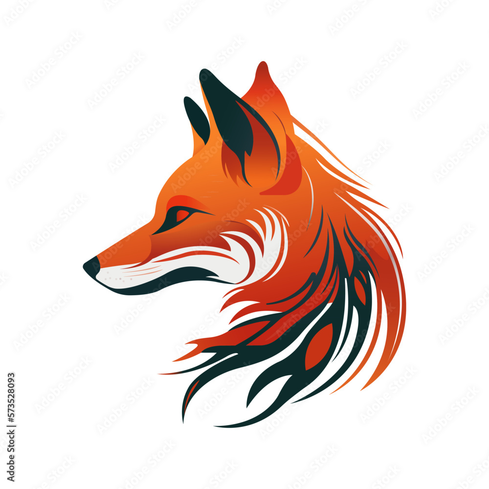 Fox logo design creative fox head Logo vector illustration. Isolated on ...