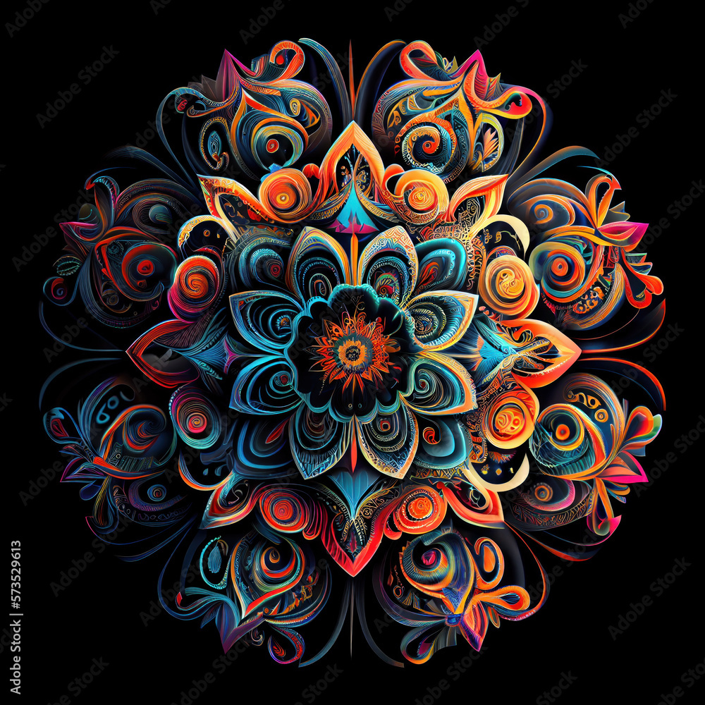 abstract background mandala Generate Ai abstract background mandala Generate Ai