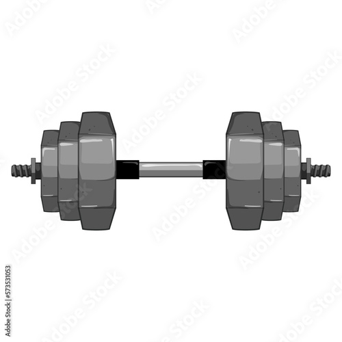 sport dumbbell cartoon vector illustration
