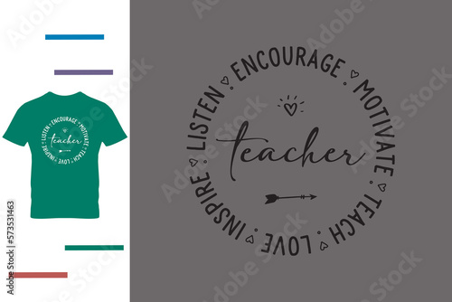 Most loved teacher t shirt design 