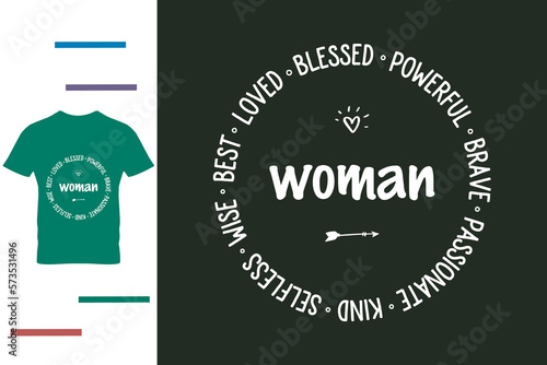 Beautiful woman t shirt design