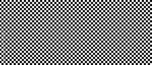 Geometry black and white check board background. Black and white checks fabric pattern.