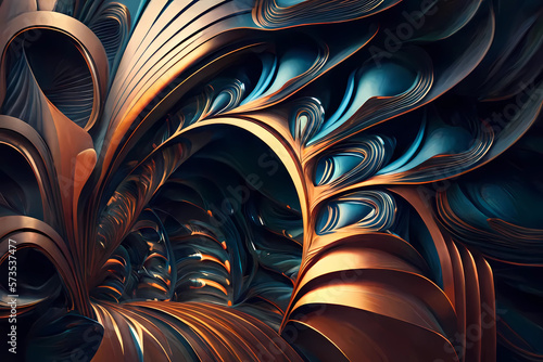 Abstract background with fractal spirals. Calming, surreal wallpaper. High resolution, high quality image.