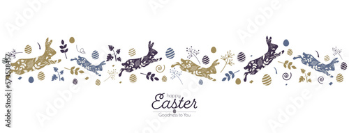 Happy Easter modern minimal banner.