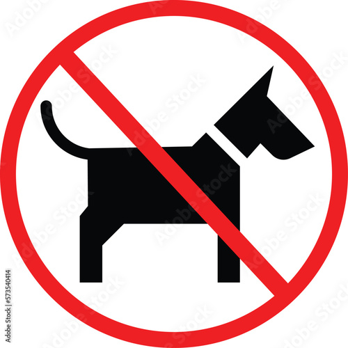 No Dogs Allowed Pet Icon Symbol