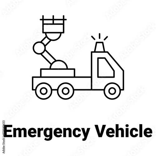 Emergency vehicle Vector Icon   © Design Linker