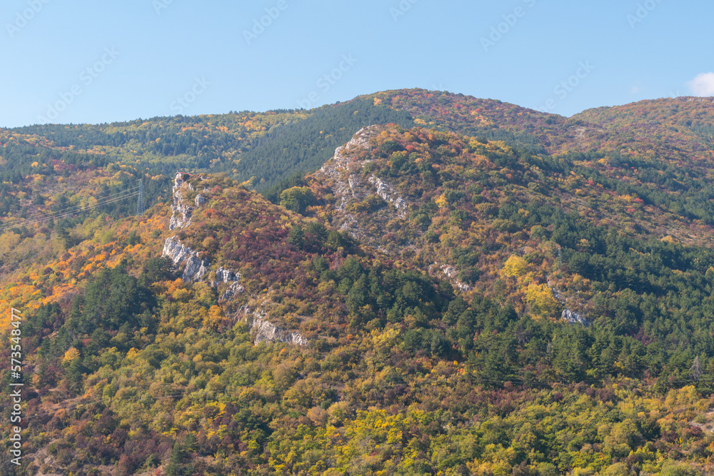 Mountain slope on a background of the sky. Quality image for your project