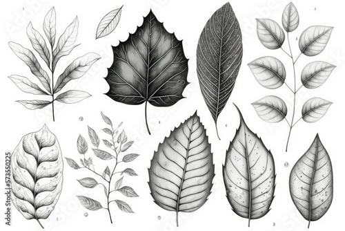 set of leaves , ai generated