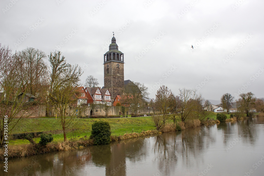 The Town of Bad Sooden-Allendorf in the Werra Valley in Germany, Hessen