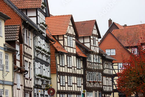 picturesque houses in Bad Sooden-Allendorf in the Werra Valley in Germany, Hessen