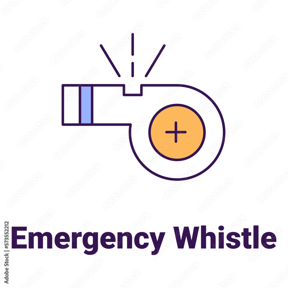 Emergency whistle Vector Icon
Emergency whistle Vector Icon