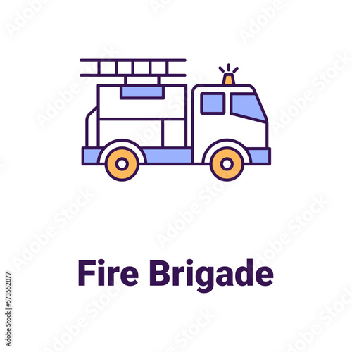 Fire brigade Vector Icon

