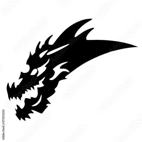 vector illustration of dragon shape