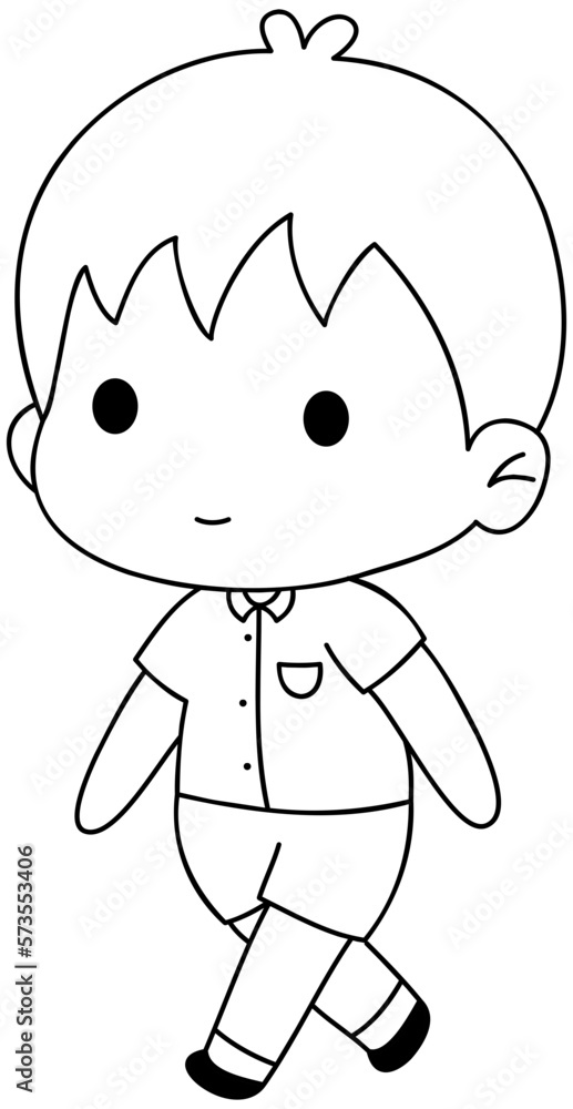 Obraz premium Cartoon Cute thai student