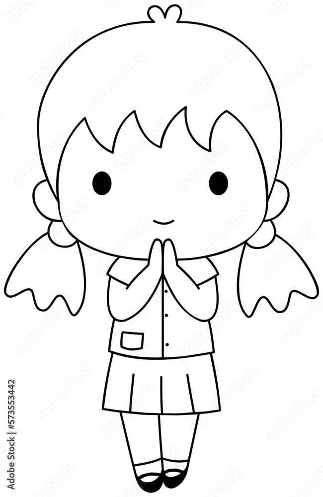 Obraz premium Cartoon Cute thai student