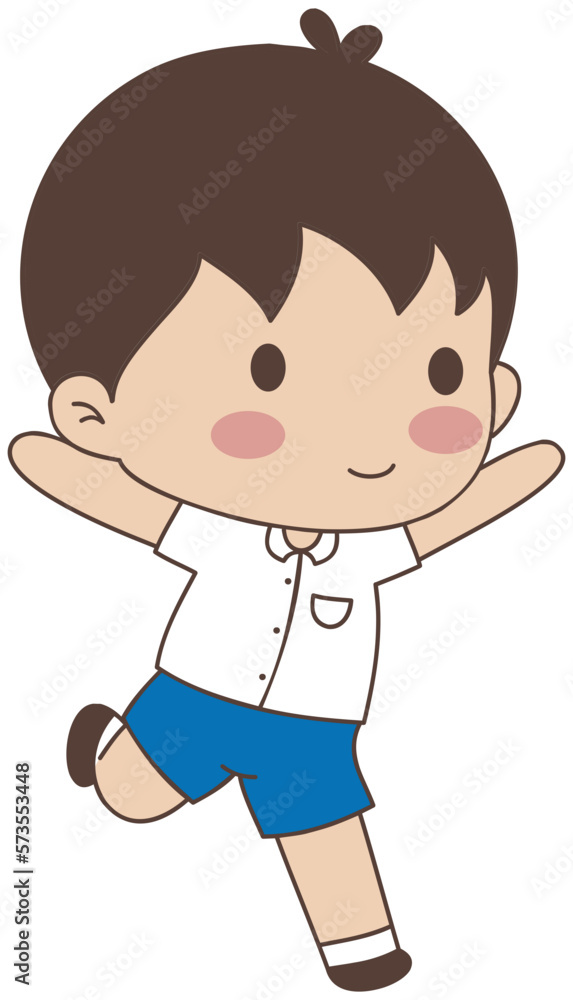 Cartoon Cute thai student Cartoon Cute thai student