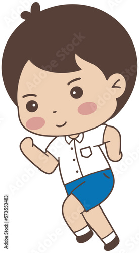 Cartoon Cute thai student